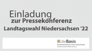 Einladung zur Pressekonferenz zur Landtagswahl Niedersachsen