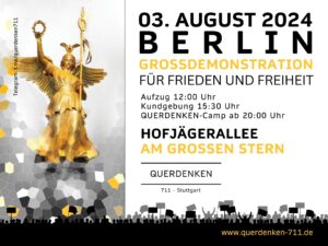 Eindrücke von der Großdemo in Berlin am 03.08.2024 – viele dieBasis Mitglieder vor Ort