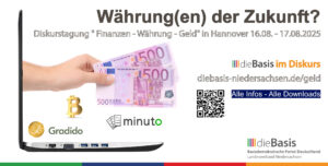 Einladung an alle Interessierte: großes dieBasis Themenwochenende zur Gestaltung unserer zukünftigen Zahlungssysteme