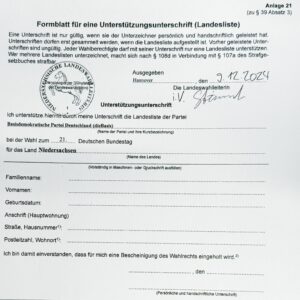 Ihr wollt eine politische Änderung? Dann unterstützt uns bitte mit Eurer Unterschrift!