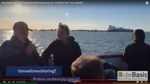 Besichtigung des LNG Terminals Wilhelmshaven vor Ort – Schifffahrt MS „Jens Albrecht“ – dieBasis Aktionstag in Wilhelmshaven Teil 6